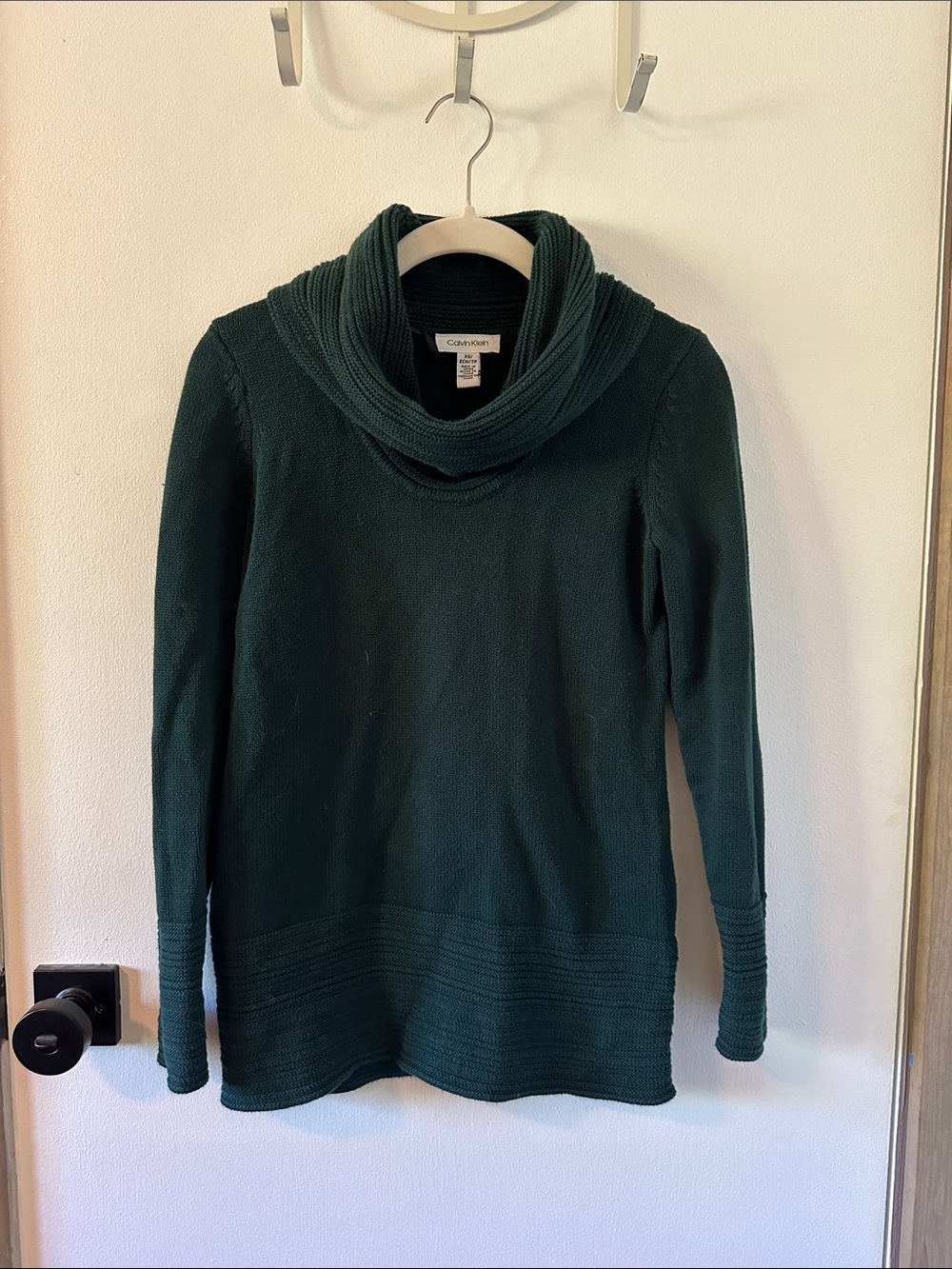 Calvin Klein Forest Green Cowl Neck Pullover Sweater